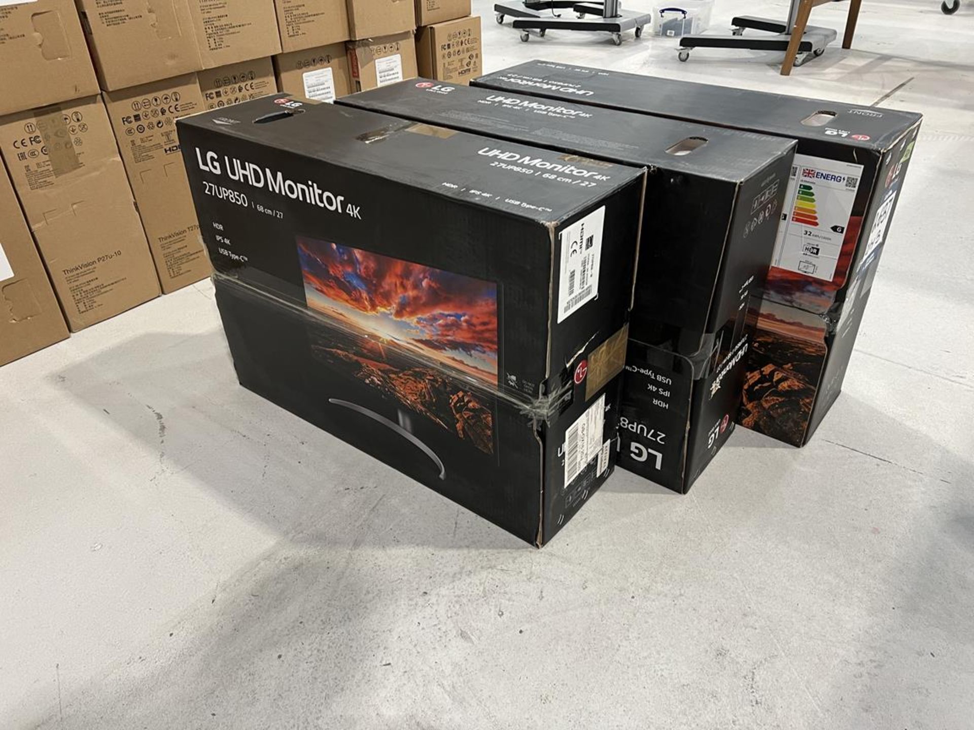 3x (no.) LG, 27UP850 UHD 4K 27" monitor (boxed)