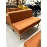 3x (no.) cloth upholstered bench seats