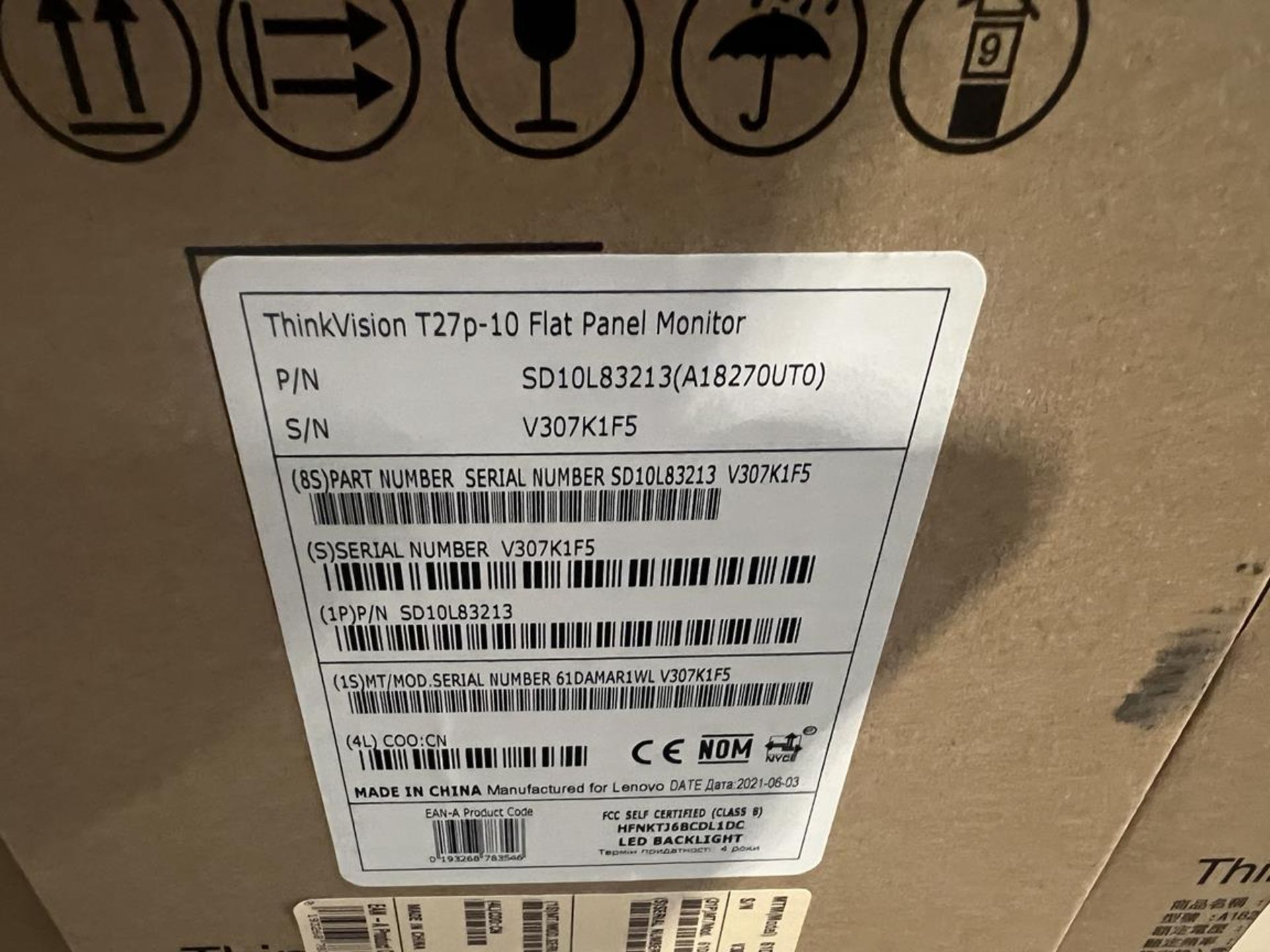 4x (no.) Lenovo, Thinkvision T27P-10 flat panel monitor (boxed) - Image 3 of 5