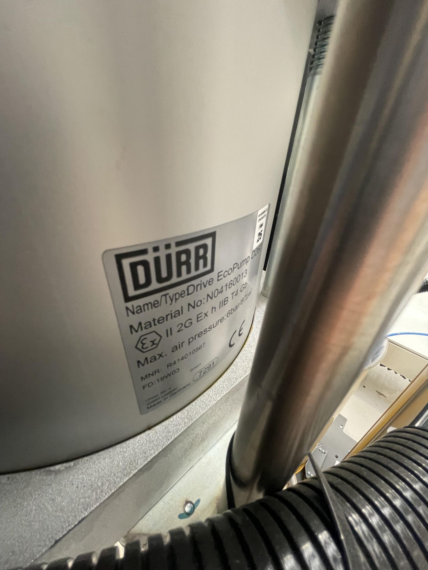 2x (no.) Durr, Ecoram 200 pneumatic barrel pumps, Serial No. DE1855101 and DE1855100 with Durr, Ecoh - Image 11 of 17
