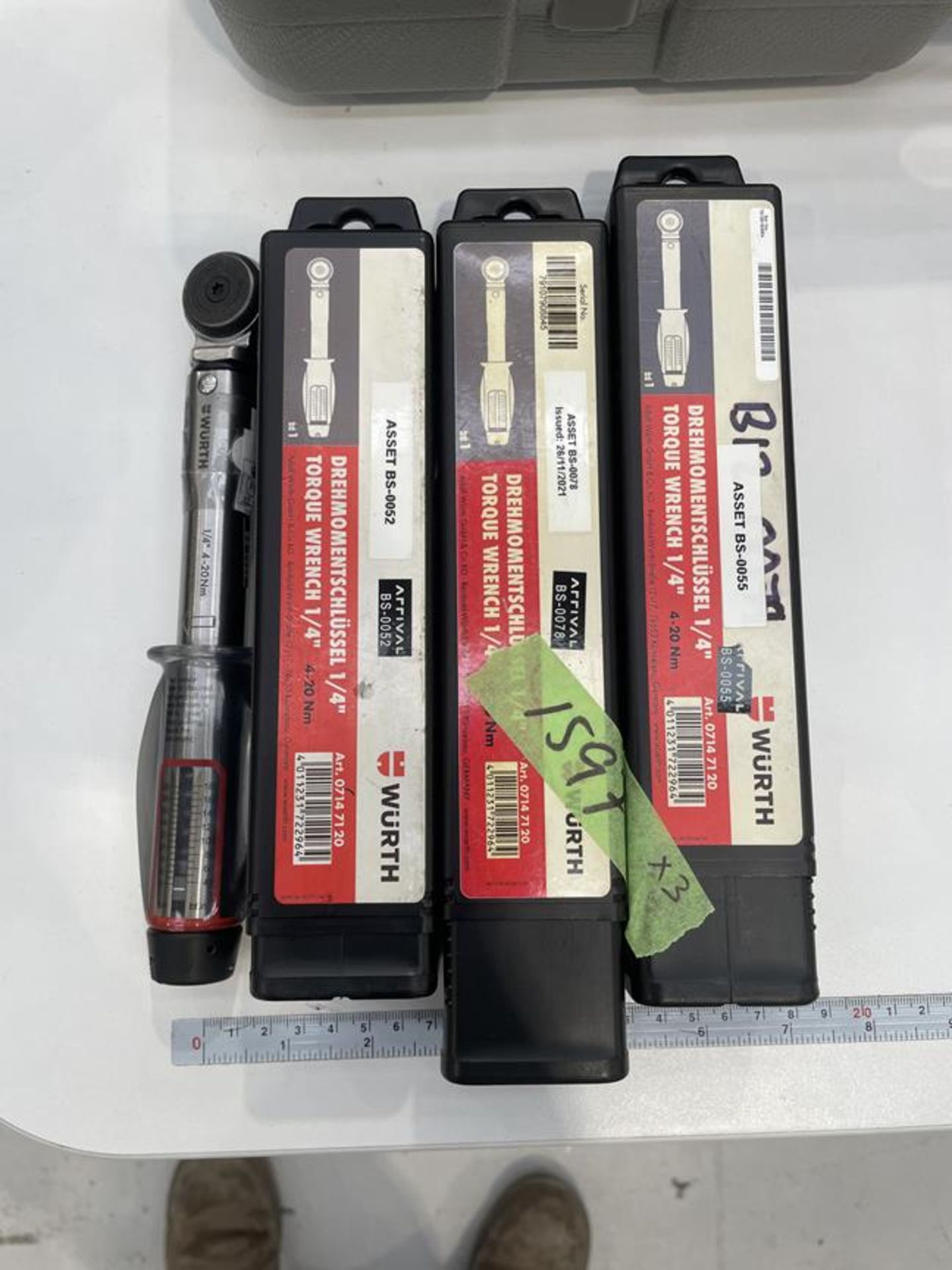 3x (no.) Wurth, ¼" torque wrench