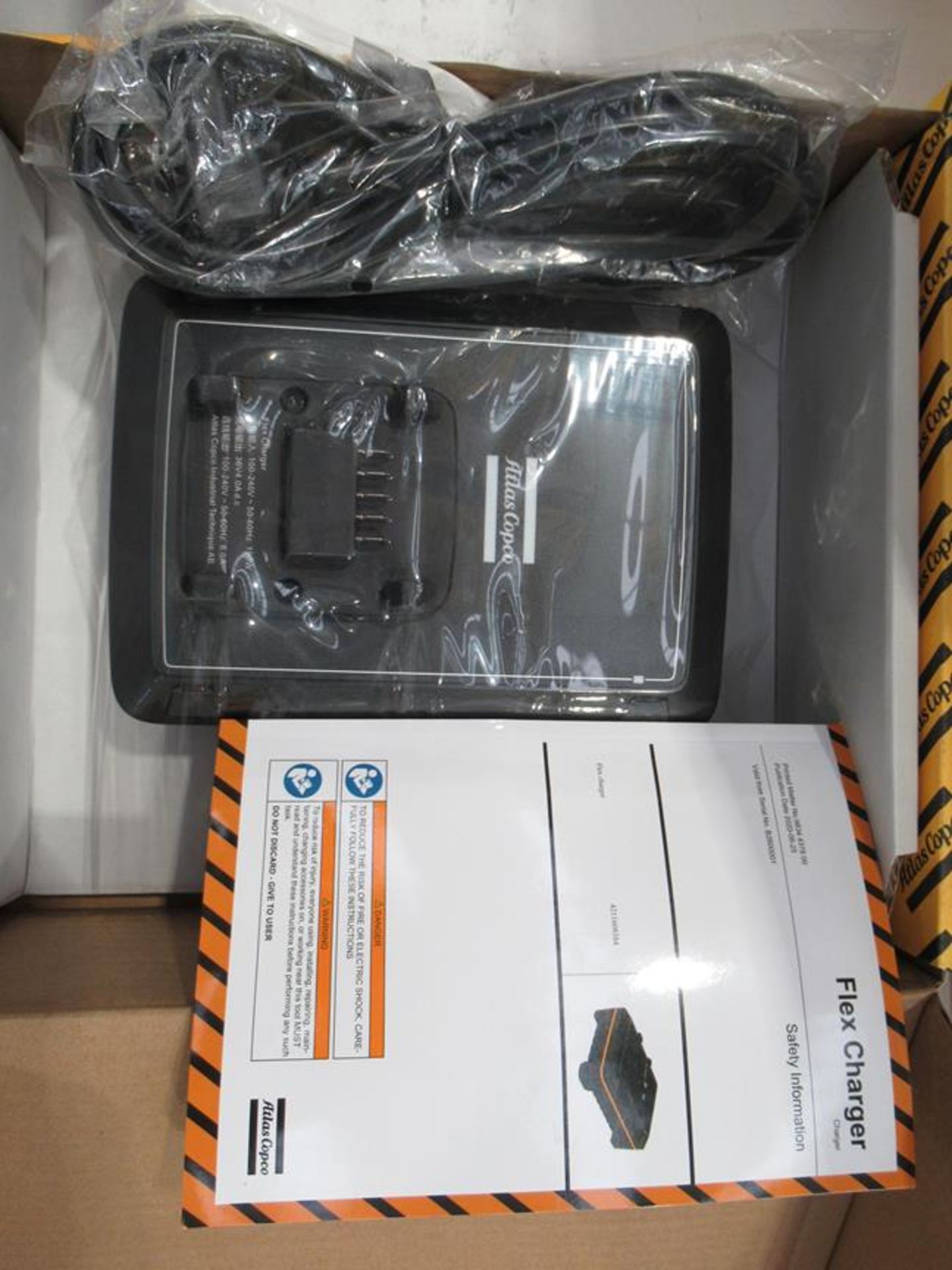 4x (no.) Atlas Copco, flex charger, Article No. 4211 6083 84 (boxed and unused)