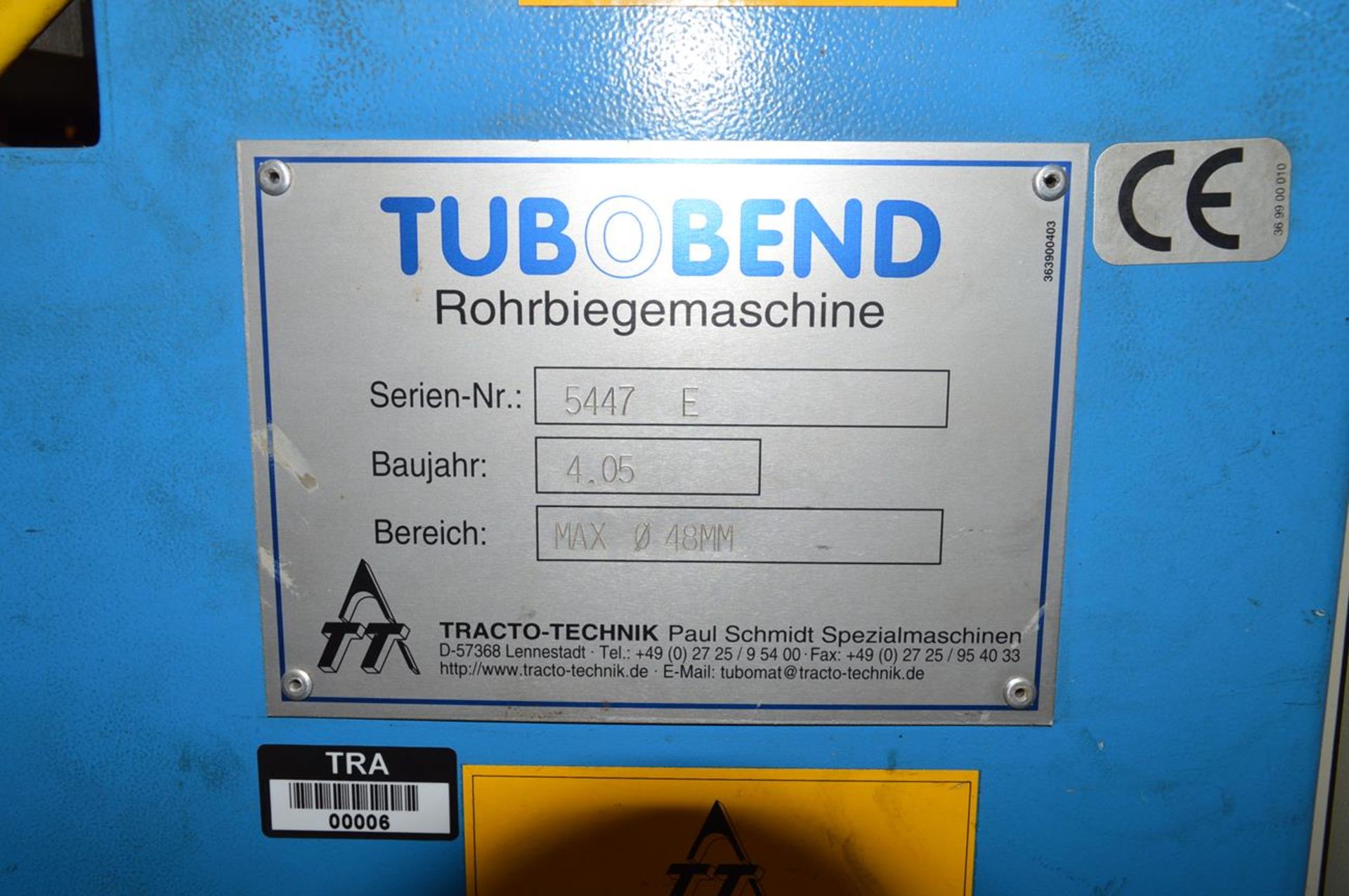 Tubobend, 48 powered tube bender, Serial No. 5447 (DOM: 2005) - Image 6 of 6