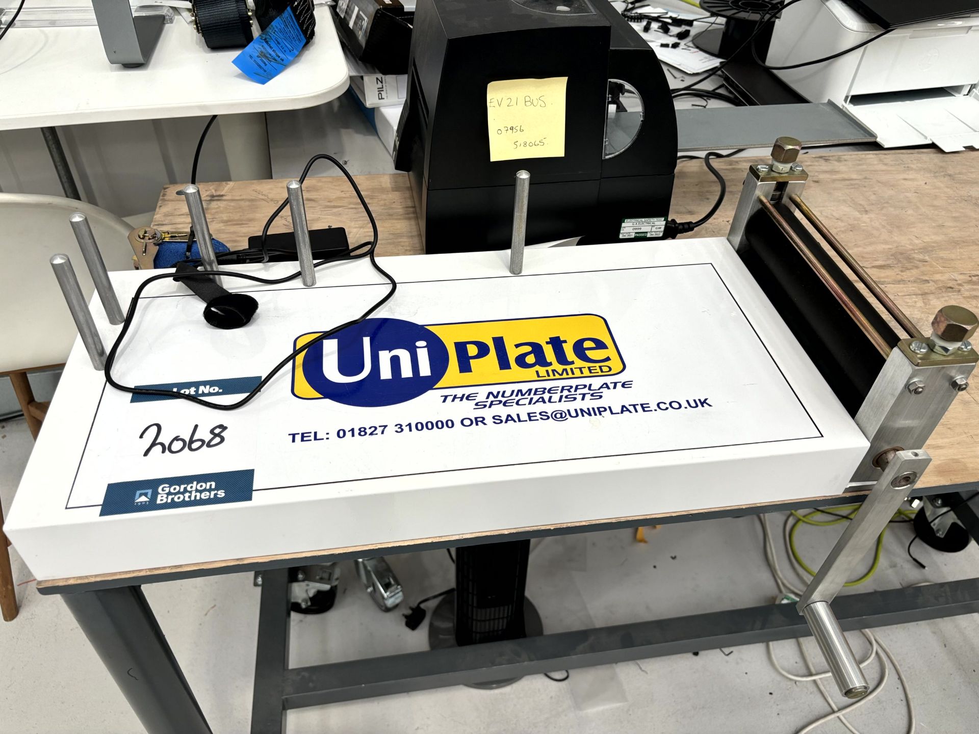 Number plate assembly jig with Uniplate, 100 number plate roller and Citizen, CL-SG21III label print - Image 2 of 3