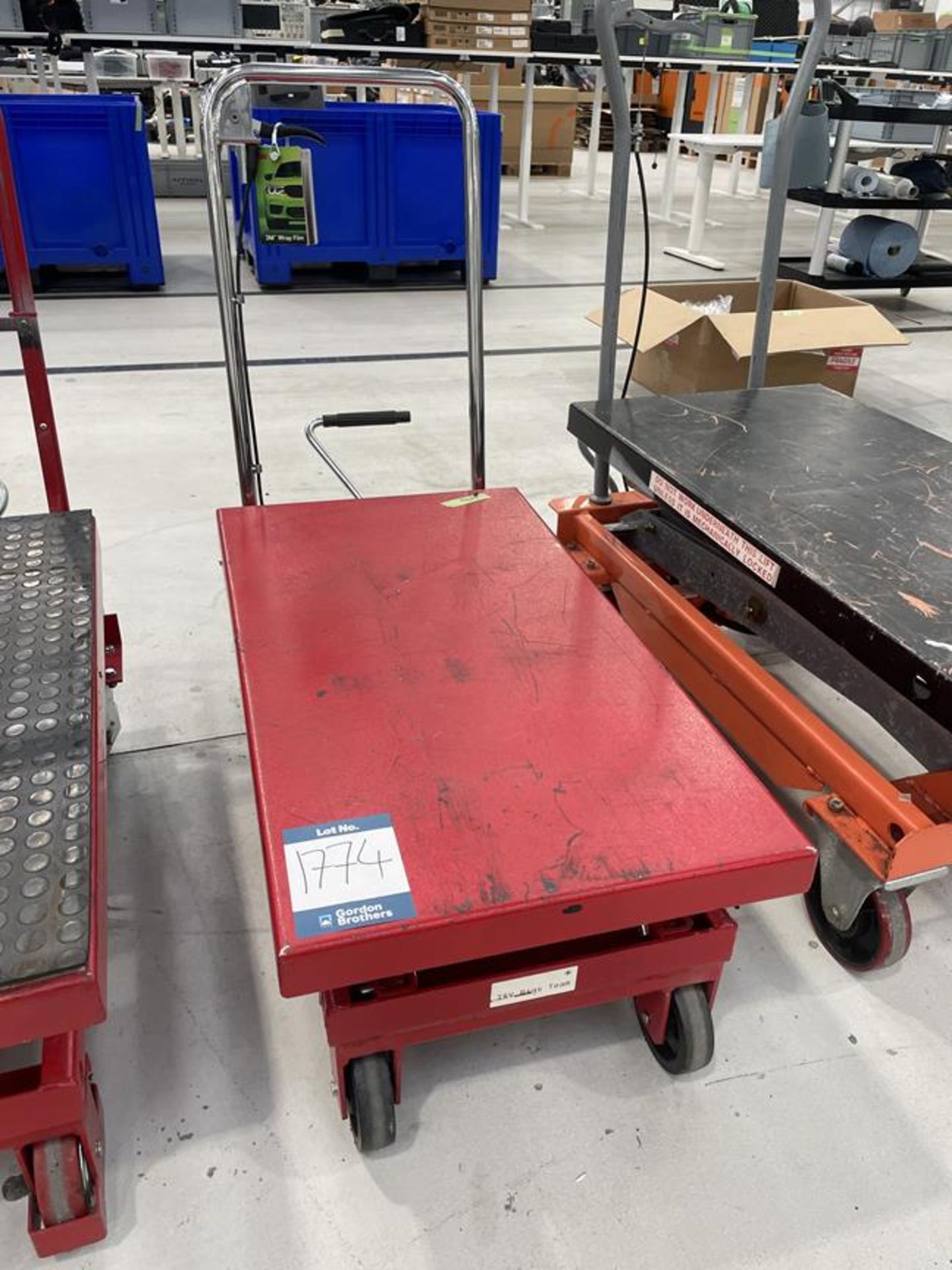 Sealey, HPT400H hydraulic table lift, approx. 910x500mm, Serial No. 20211719