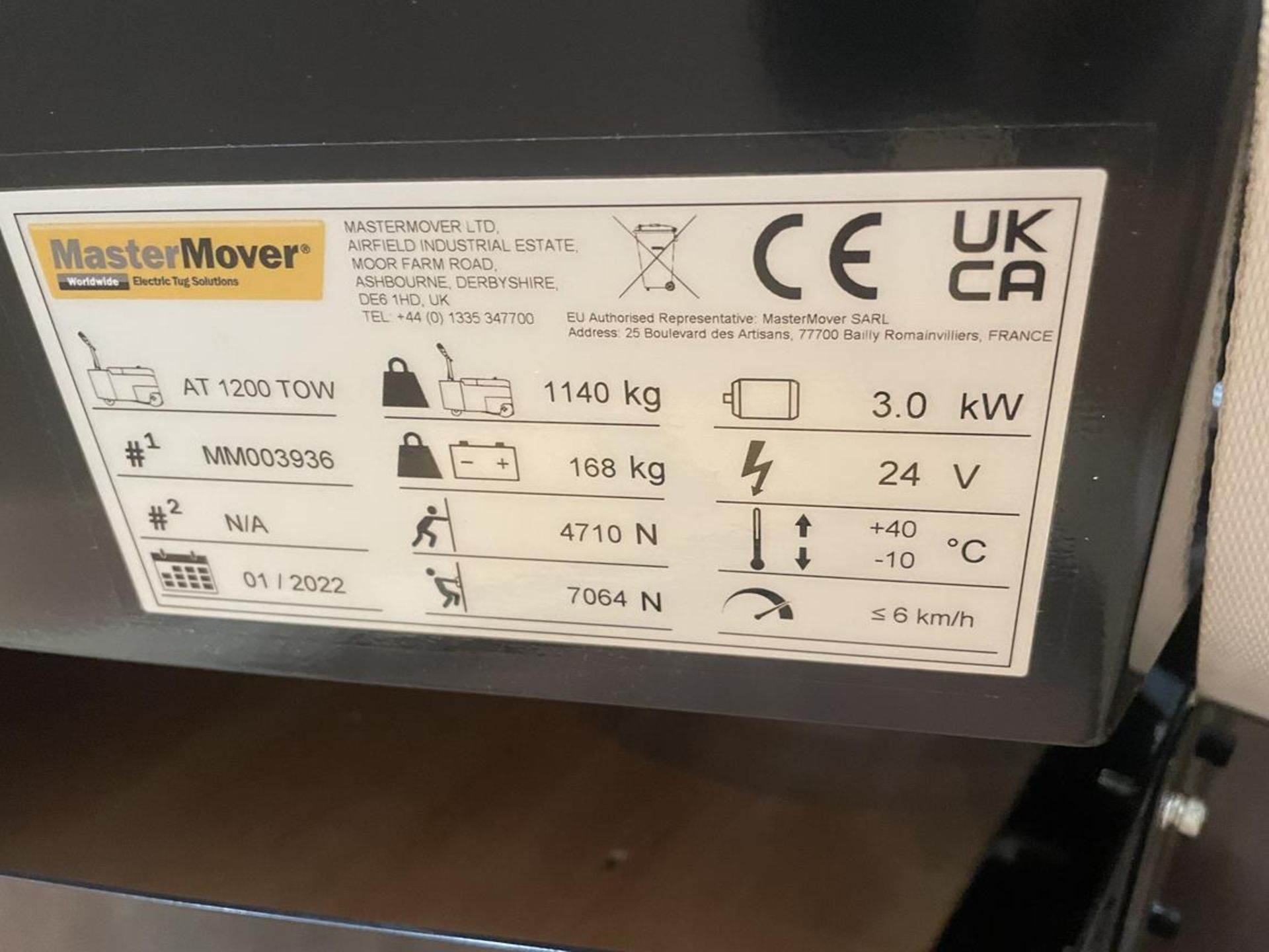 MasterMover, AT1200 tow electric tug, Serial No. MM003936 (DOM: 2022) (crated and unused) - Image 4 of 4
