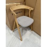 Set of 6x (no.) Fredericia light oak chairs