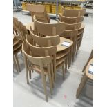 8x (no.) wooden stacking chairs