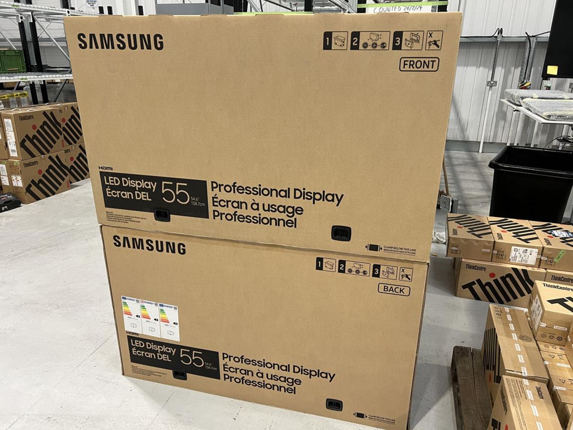 2x (no.) Samsung, Smart Signage LED 55" display (boxed)