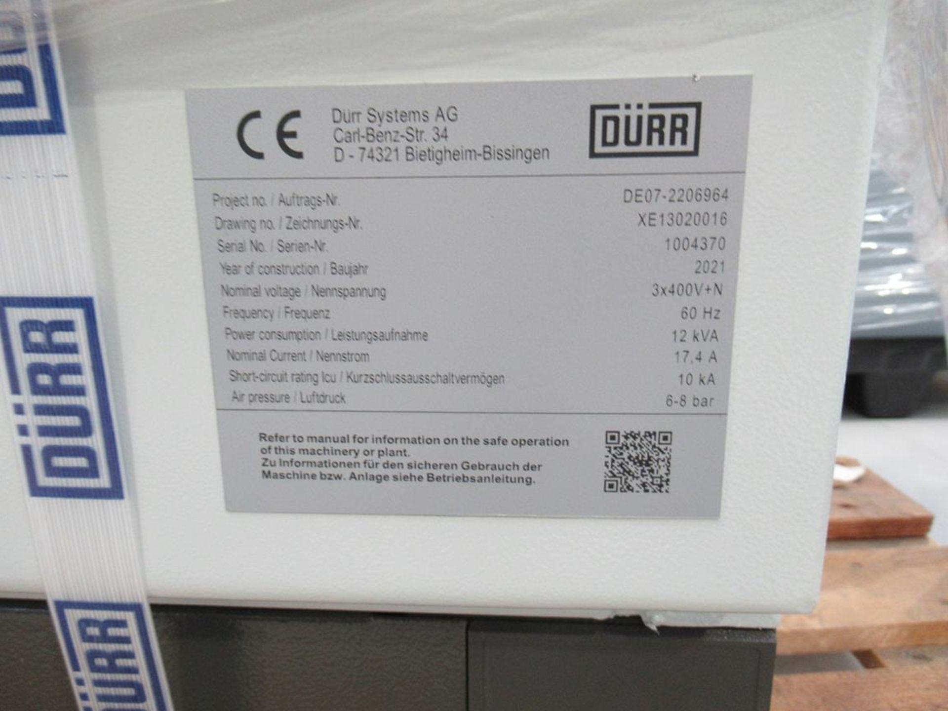 2x (no.) Durr, Ecoram 200 hydraulic barrel pumps, Serial No. DE1888766 (DOM: 2022) and DE1888767 (DO - Image 3 of 14