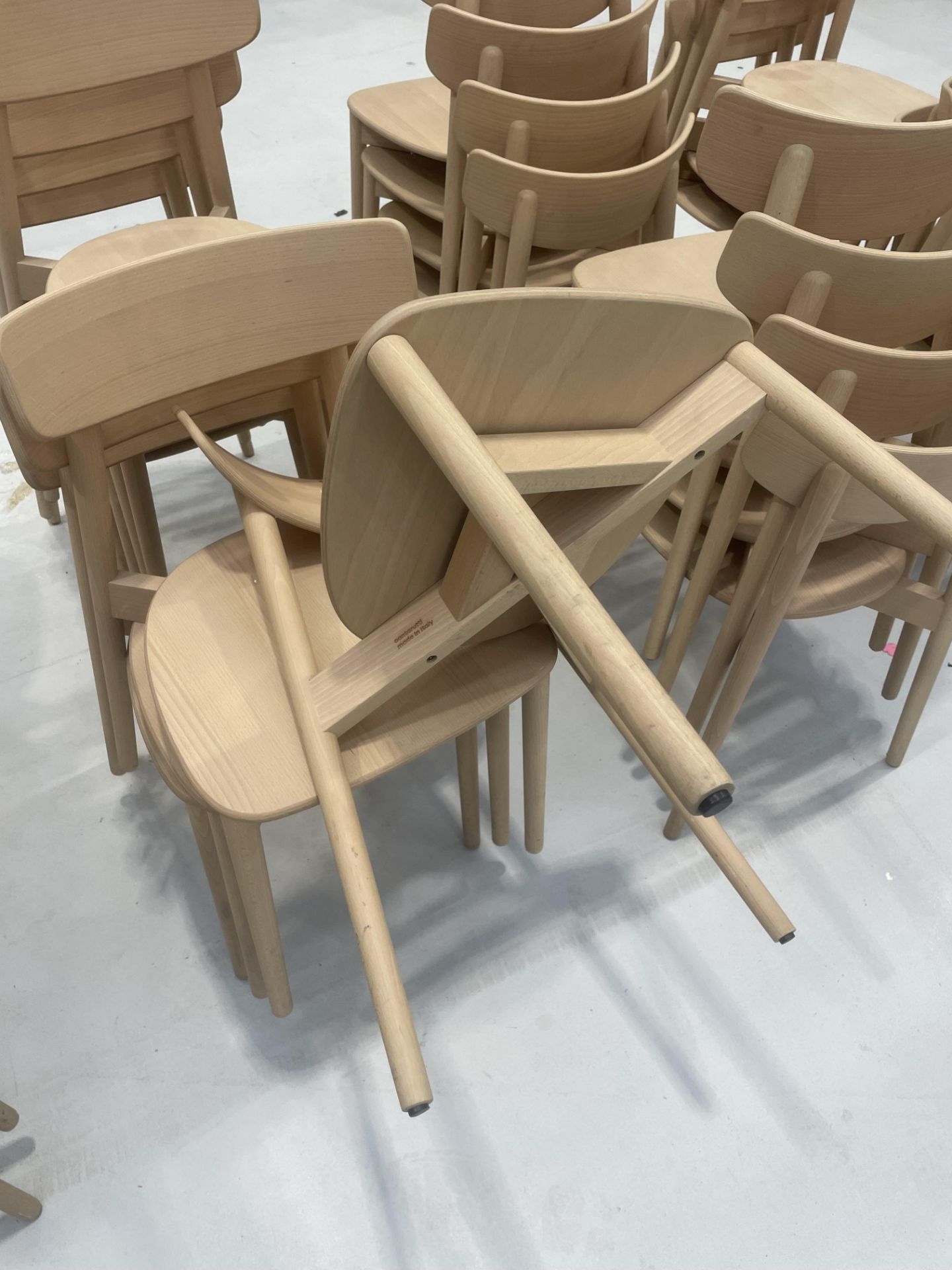 8x (no.) wooden stacking chairs - Image 2 of 3