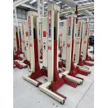 Stertil, Koni ST-1075FWA mobile single post car lift "set of 4" (3x require repair), Serial No. UM24