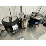 2x (no.) Dualit, L715 electric soup warming pans and an unbranded electric soup warming pan