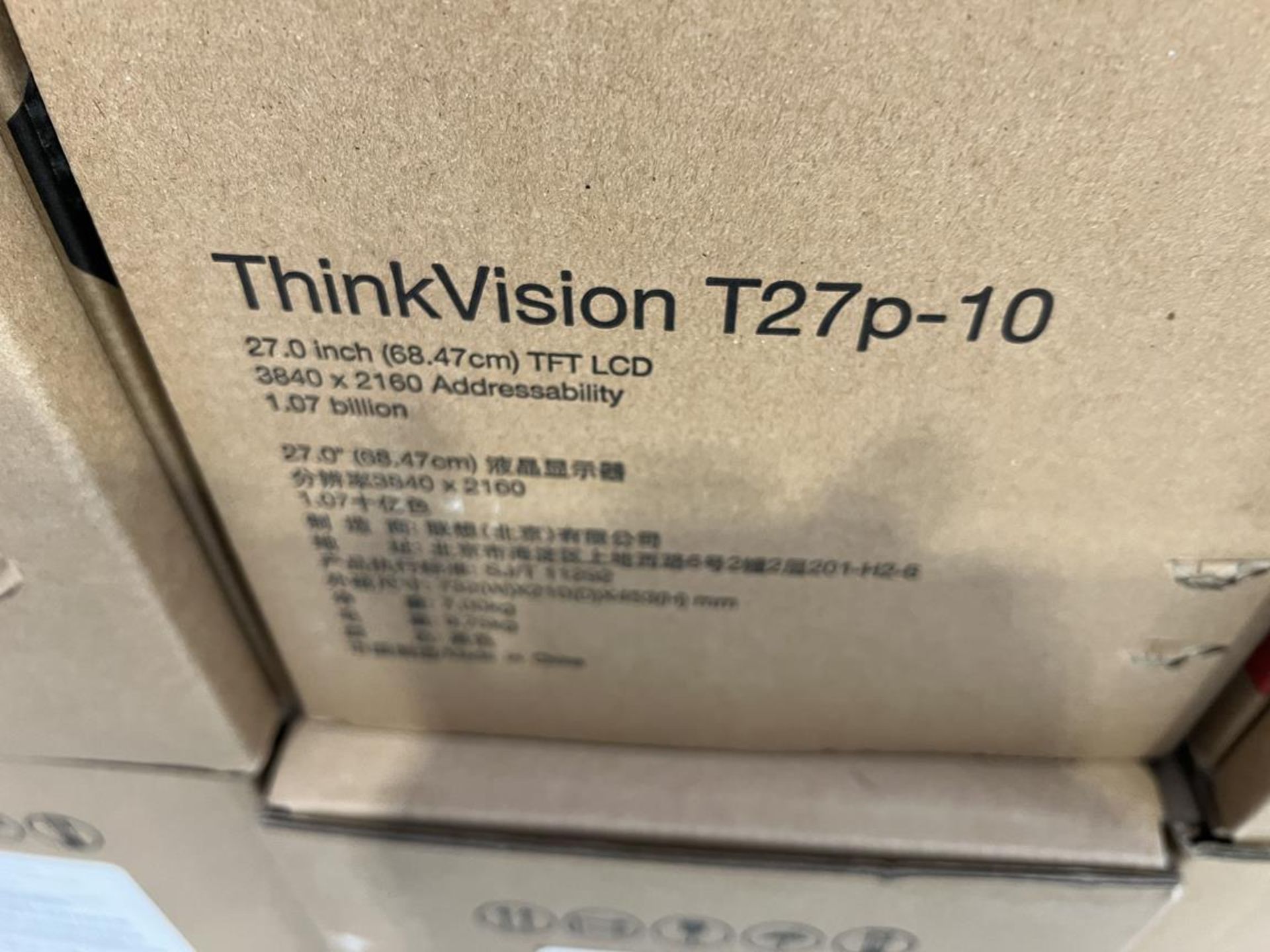 4x (no.) Lenovo, Thinkvision T27P-10 flat panel monitor (boxed) - Image 4 of 4