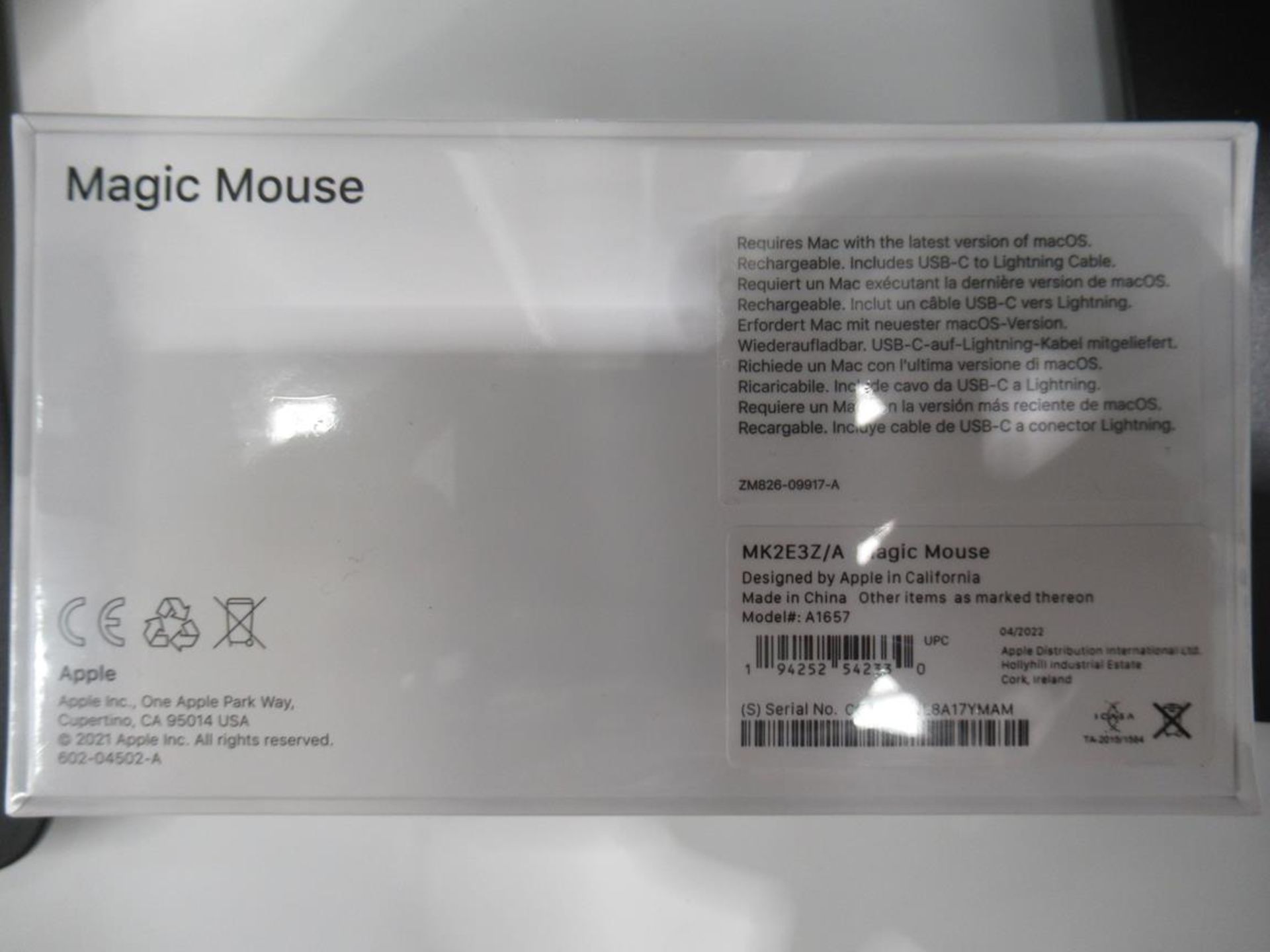 Apple, Magic Mouse MLA02Z/A (boxed and unused) - Image 2 of 3