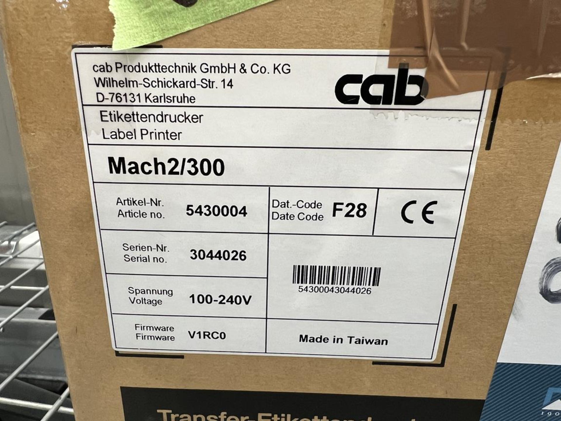 CAN, MACH2/300 lable printer (boxed and unused)