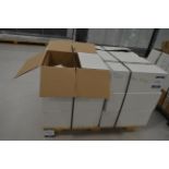 Pallet of Staubli pin housings with connectors and cables, Part No. K81451611/A