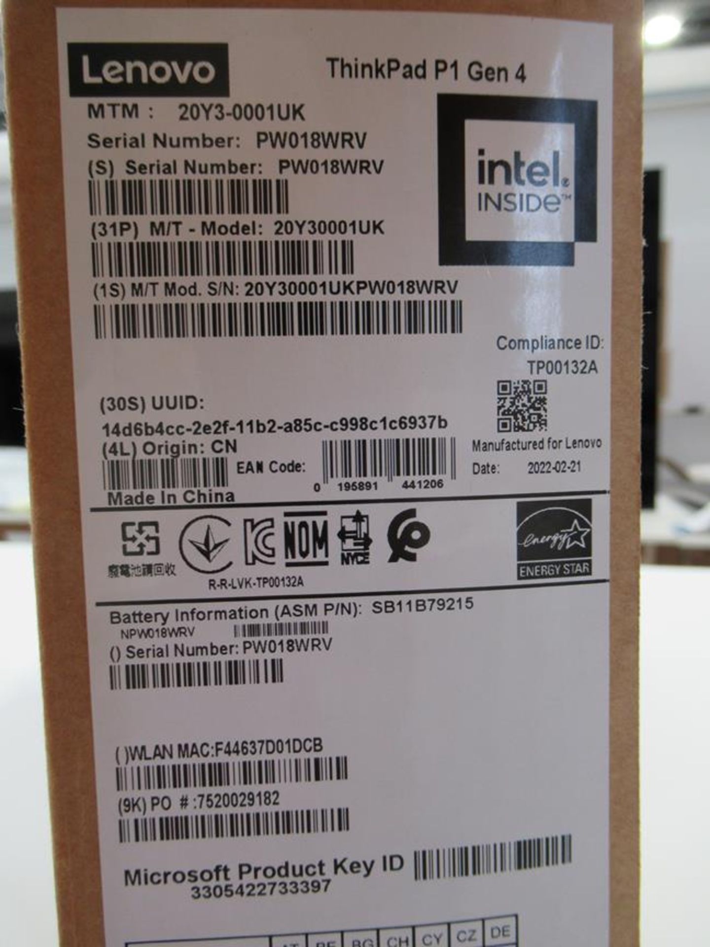 Lenovo, Thinkpad P1 Gen 4 CAD specification (boxed) - Image 4 of 5