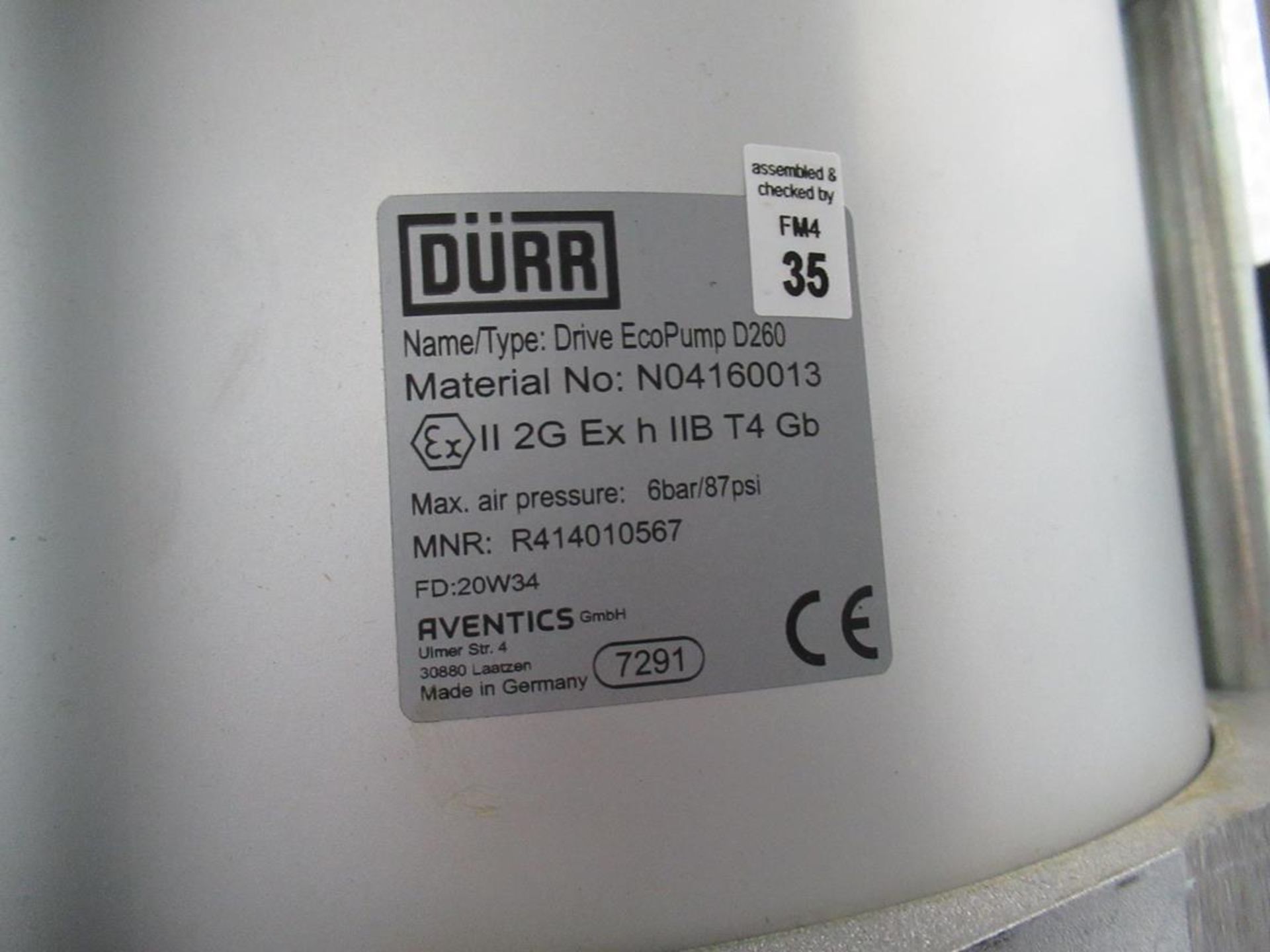 2x (no.) Durr, Ecoram 200 hydraulic barrel pumps, Serial No. DE1888766 (DOM: 2022) and DE1888767 (DO - Image 14 of 14