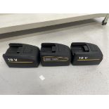 3x (no.) Atlas Copco, 5INR119662 rechargeable battery, 18v