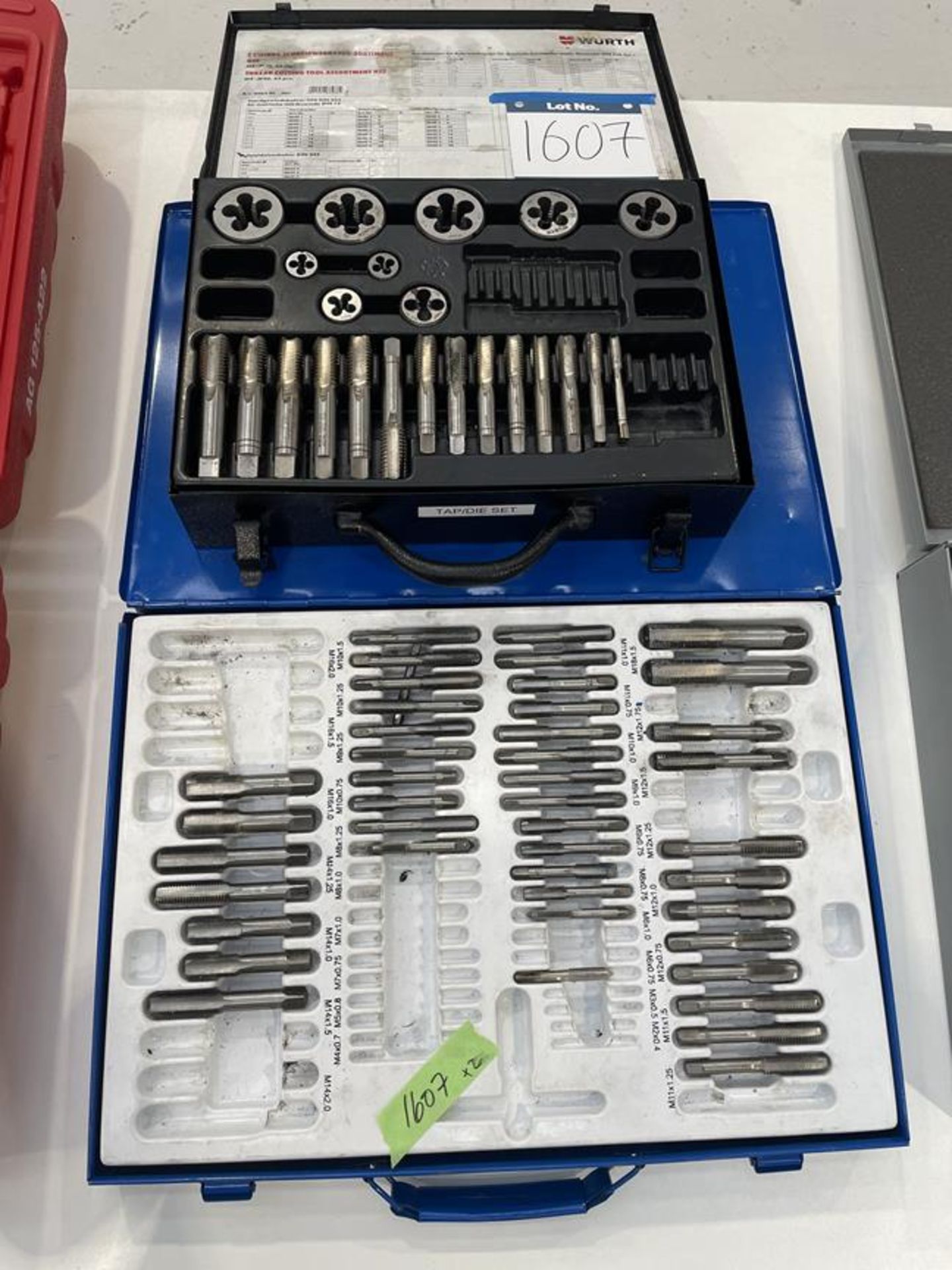 Wurth, tap and die set and unknown tap and diet set (incomplete)