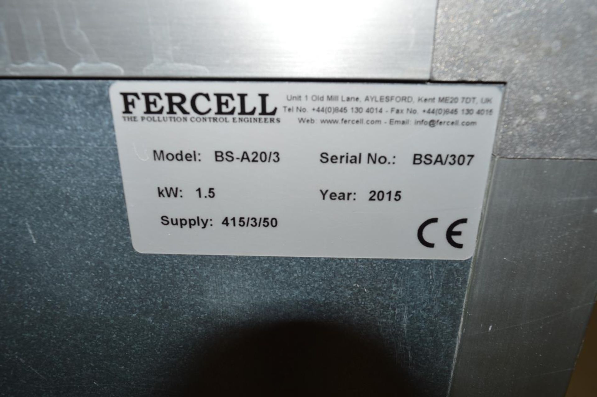 Fercell, BS-A20/3 air bench, Serial No. BSA/307 (DOM: 2015), 90cm x 194cm - Image 5 of 5