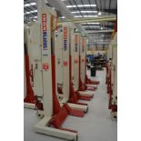 Stertil, Koni ST-1075FWA mobile single post car lift "set of 4", Serial No. UM292470 (21), UM292468