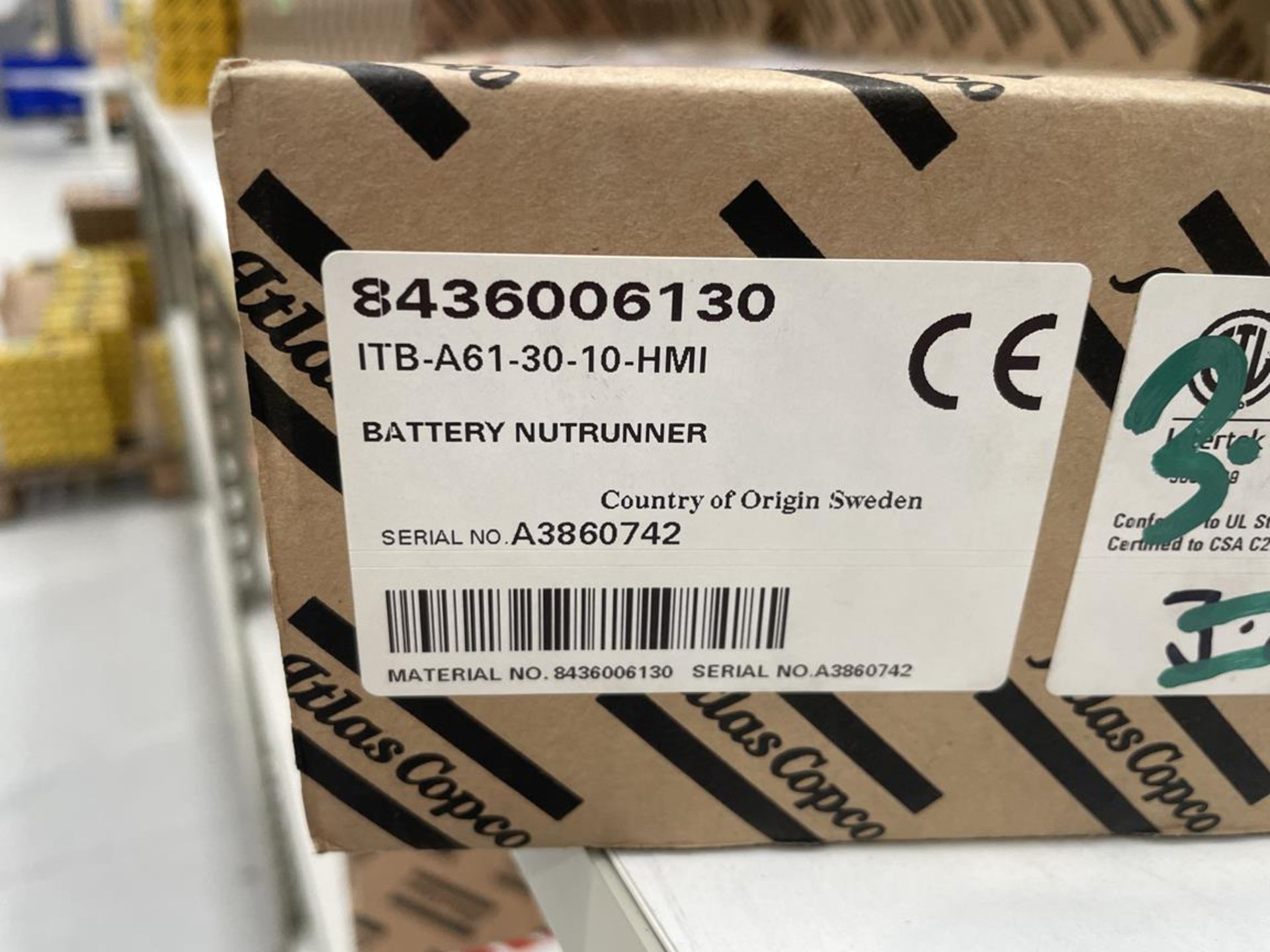 Atlas Copco, ITB-A61-30-10-HMI battery nut runner (boxed and unused) - Image 3 of 3