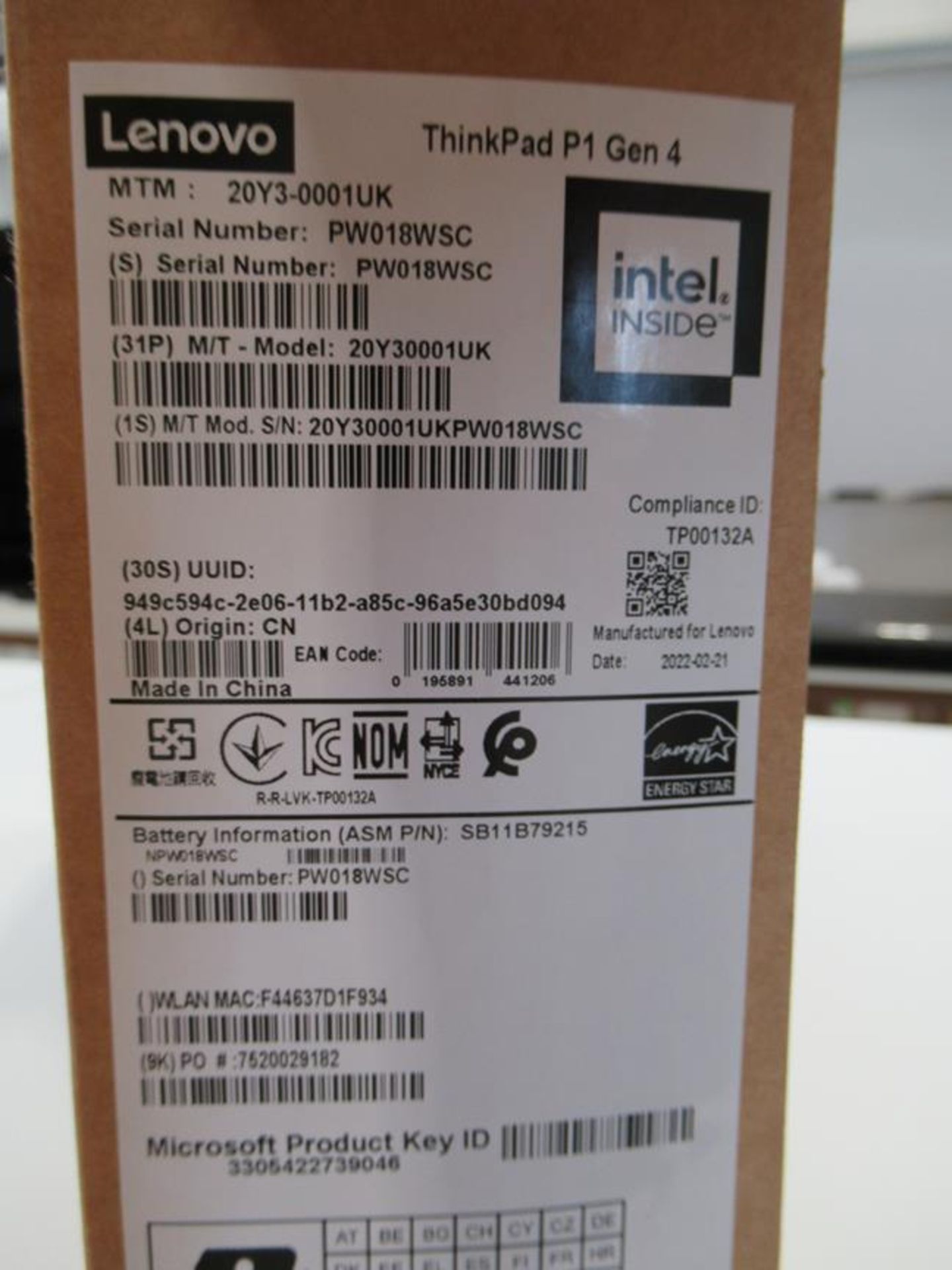 Lenovo, Thinkpad P1 Gen 4 CAD specification (boxed) - Image 4 of 5