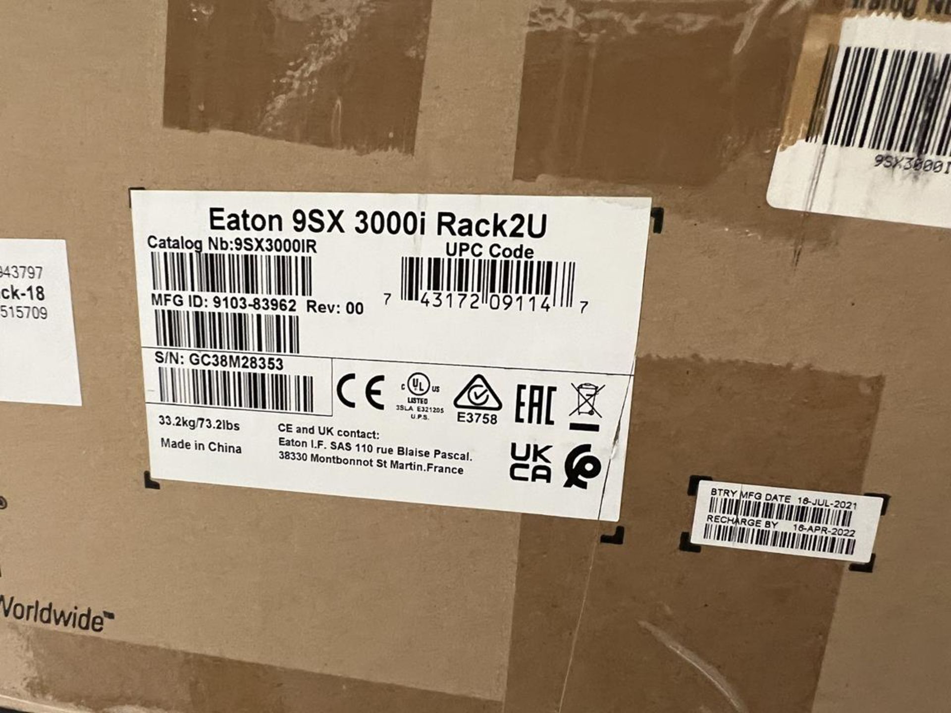 3x (no.) Eaton 9SX UPS units and 1x (no.) 9PX - Image 4 of 6