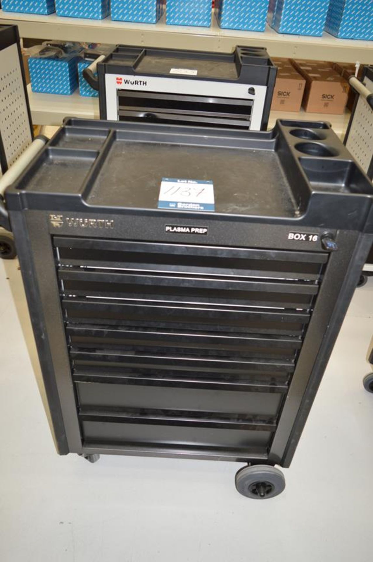 2x (no.) Wurth, multidrawer tool trolleys (empty) black - Image 2 of 2