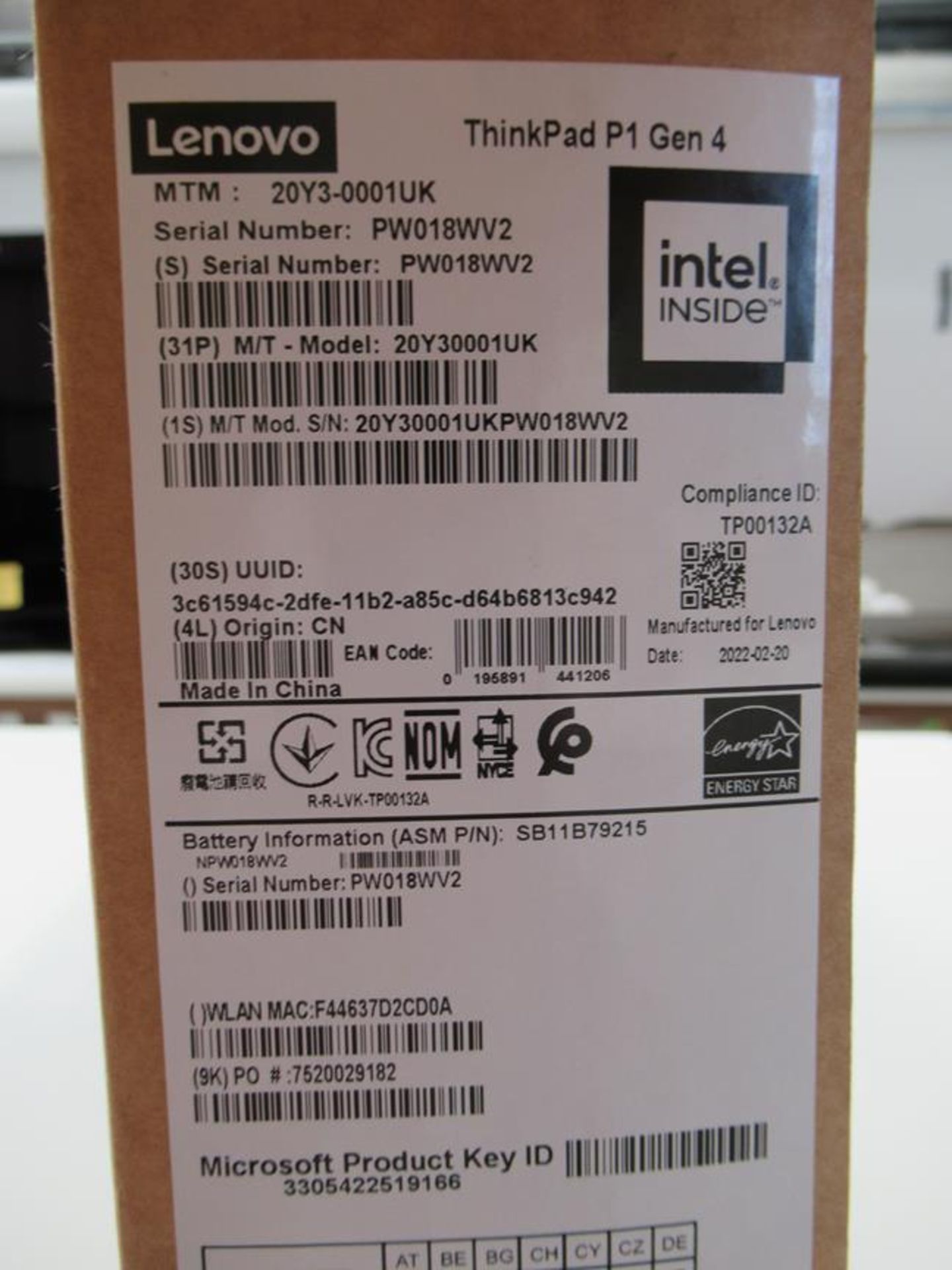 Lenovo, Thinkpad P1 Gen 4 CAD specification (boxed) - Image 3 of 4