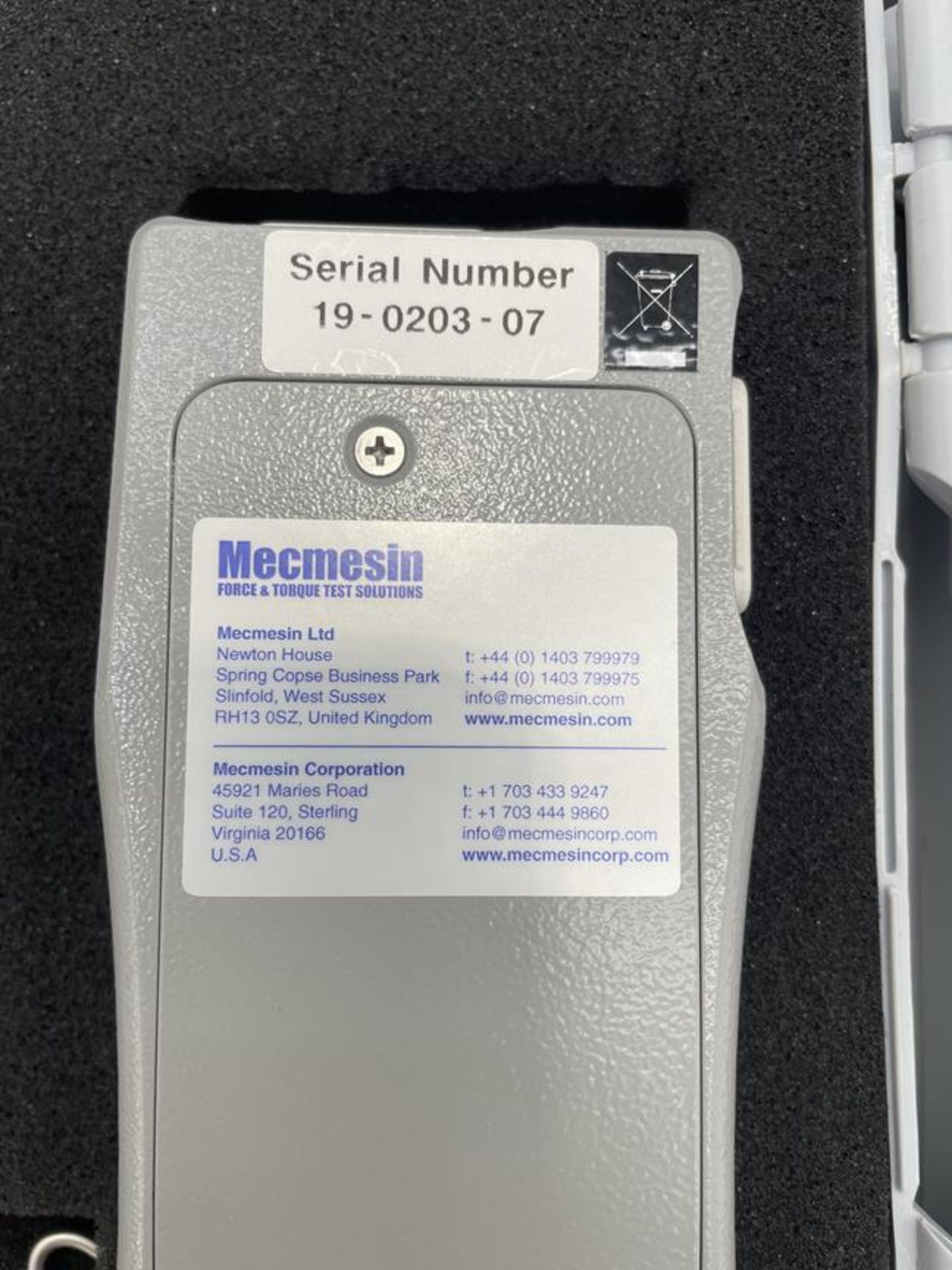 Mecmesin, AFG ION electronic force gauge and RS, dual laser dew point temperature detector - Image 2 of 3