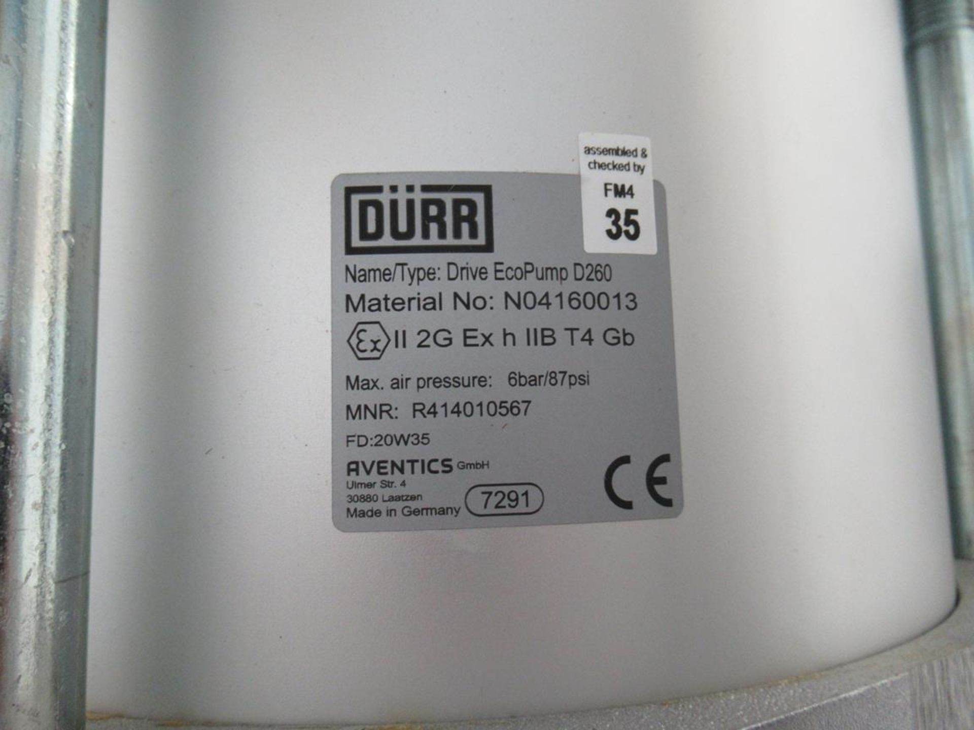 2x (no.) Durr, Ecoram 200 hydraulic barrel pumps, Serial No. DE1888768 (DOM: 2022) and DE1888765 (DO - Image 11 of 16