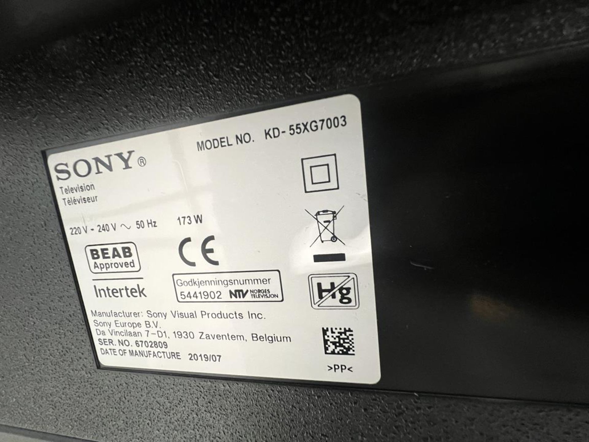 Sony, KD55XG7003 55" television - Image 5 of 6