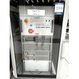 KGW, electrical thermal interface test equipment with two glazed mobile cabinets and contents