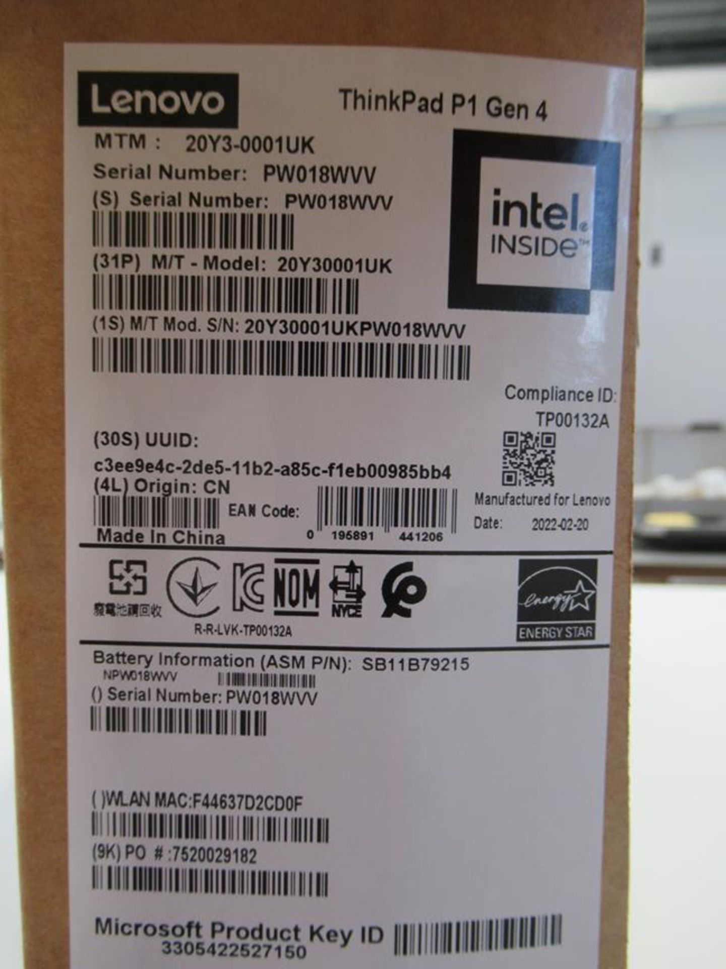 Lenovo, Thinkpad P1 Gen 4 CAD specification (boxed) - Image 4 of 5