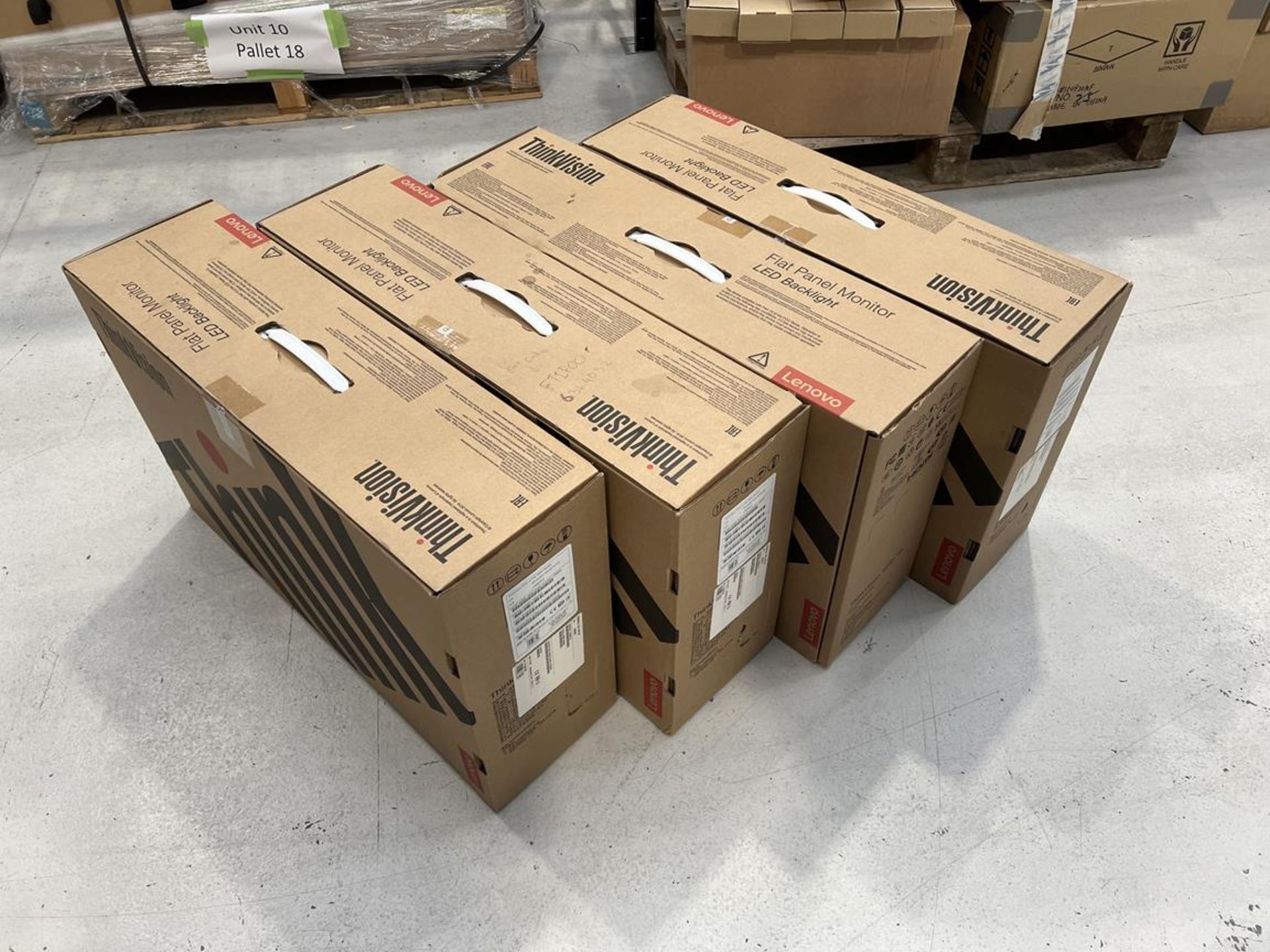 4x (no.) Lenovo, Thinkvision T27P-10 flat panel monitor (boxed)