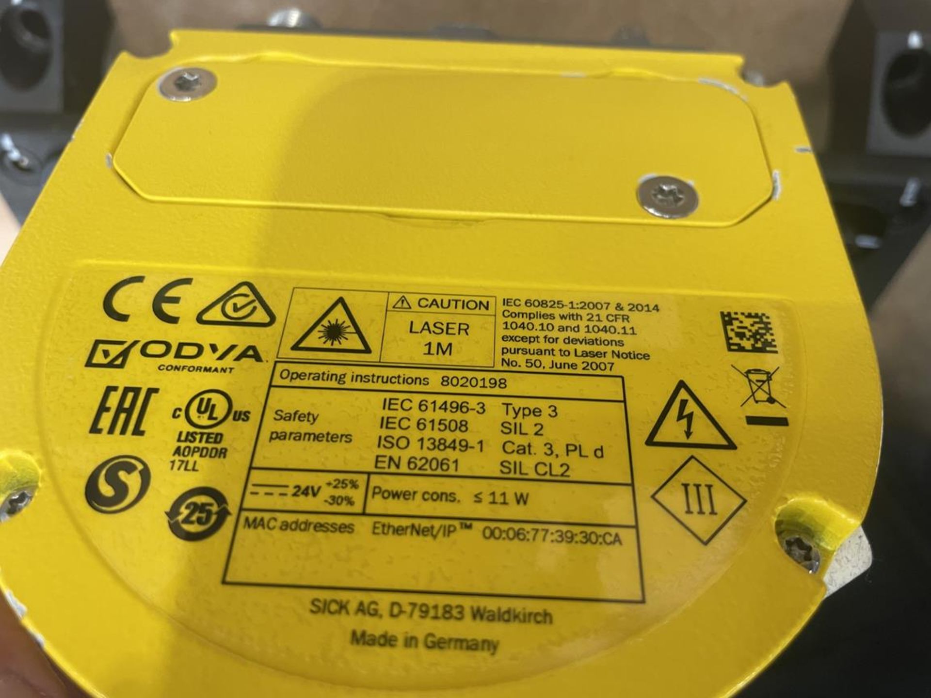 4x (no.) Sick, Microscan 3 safety laser scanner, mounted on bracket - Image 2 of 2