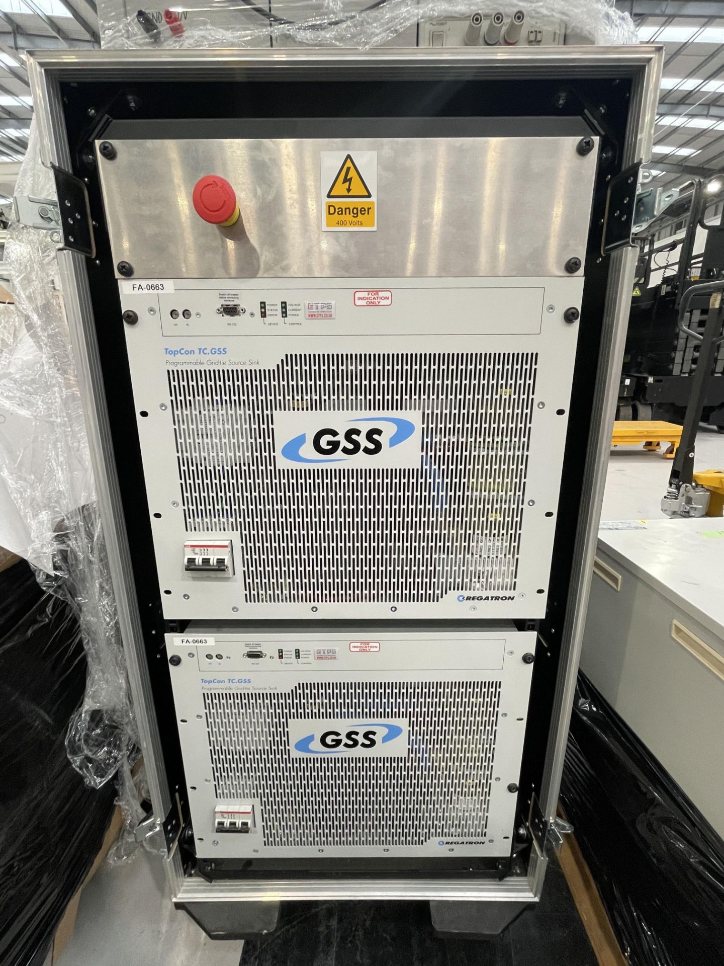 GSS battery test rig with 2x (no.) Topcon TC.GSS programmable grid-tie source sink units, AIM Tti QL - Image 2 of 7