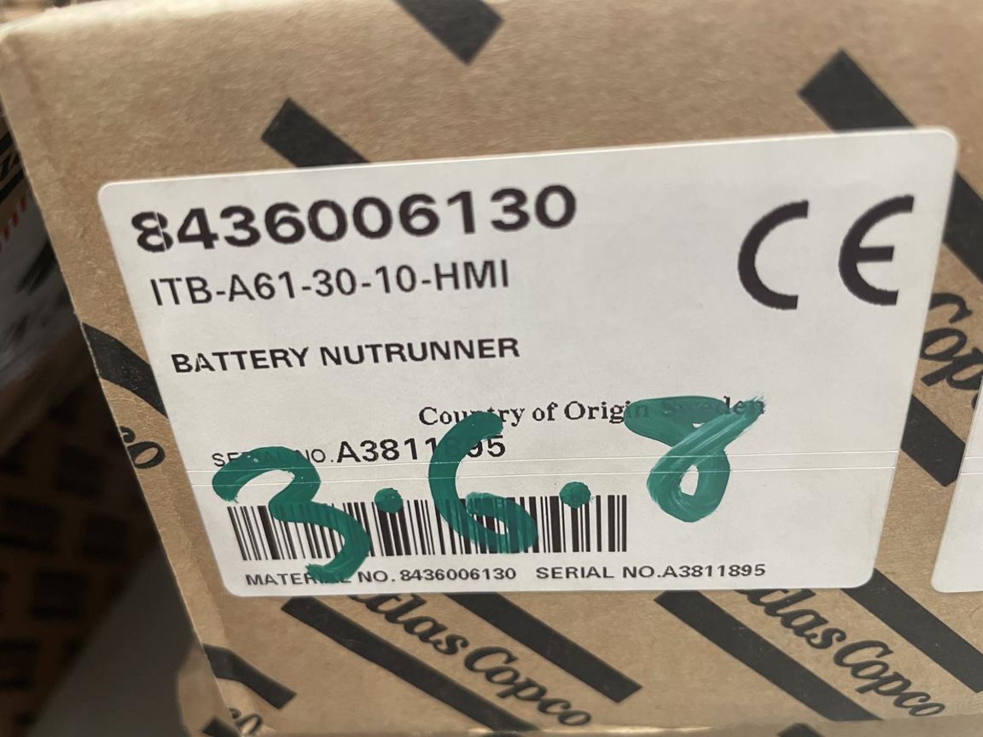 Atlas Copco, ITB-A61-30-10-HMI battery nut runner (boxed and unused) - Image 2 of 2