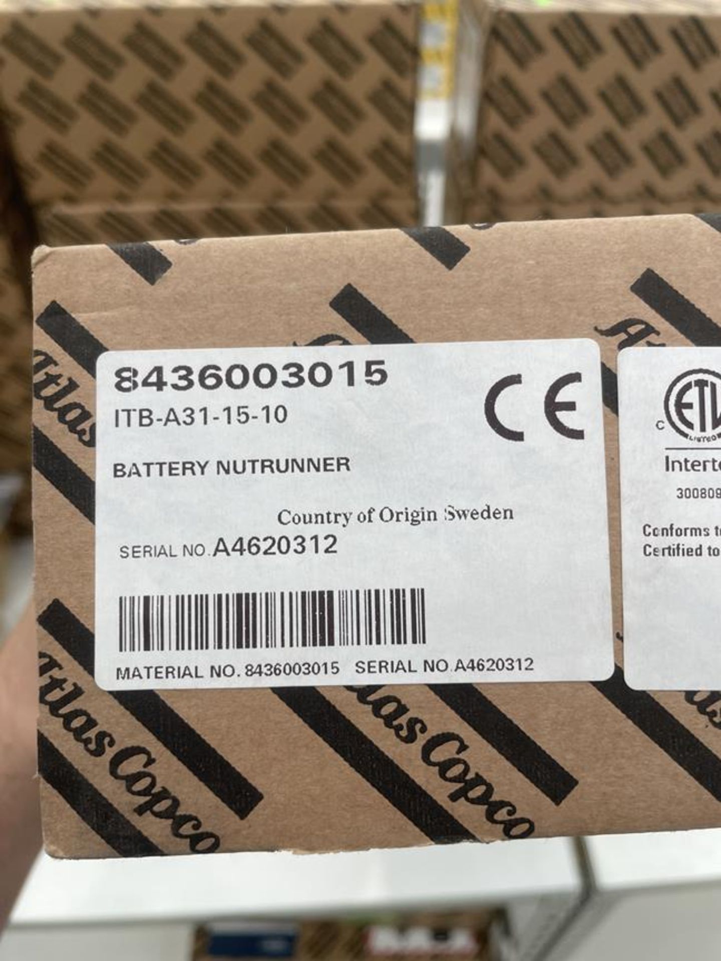 Atlas Copco, ITB-A31-15-10 battery nut runner - Image 2 of 2