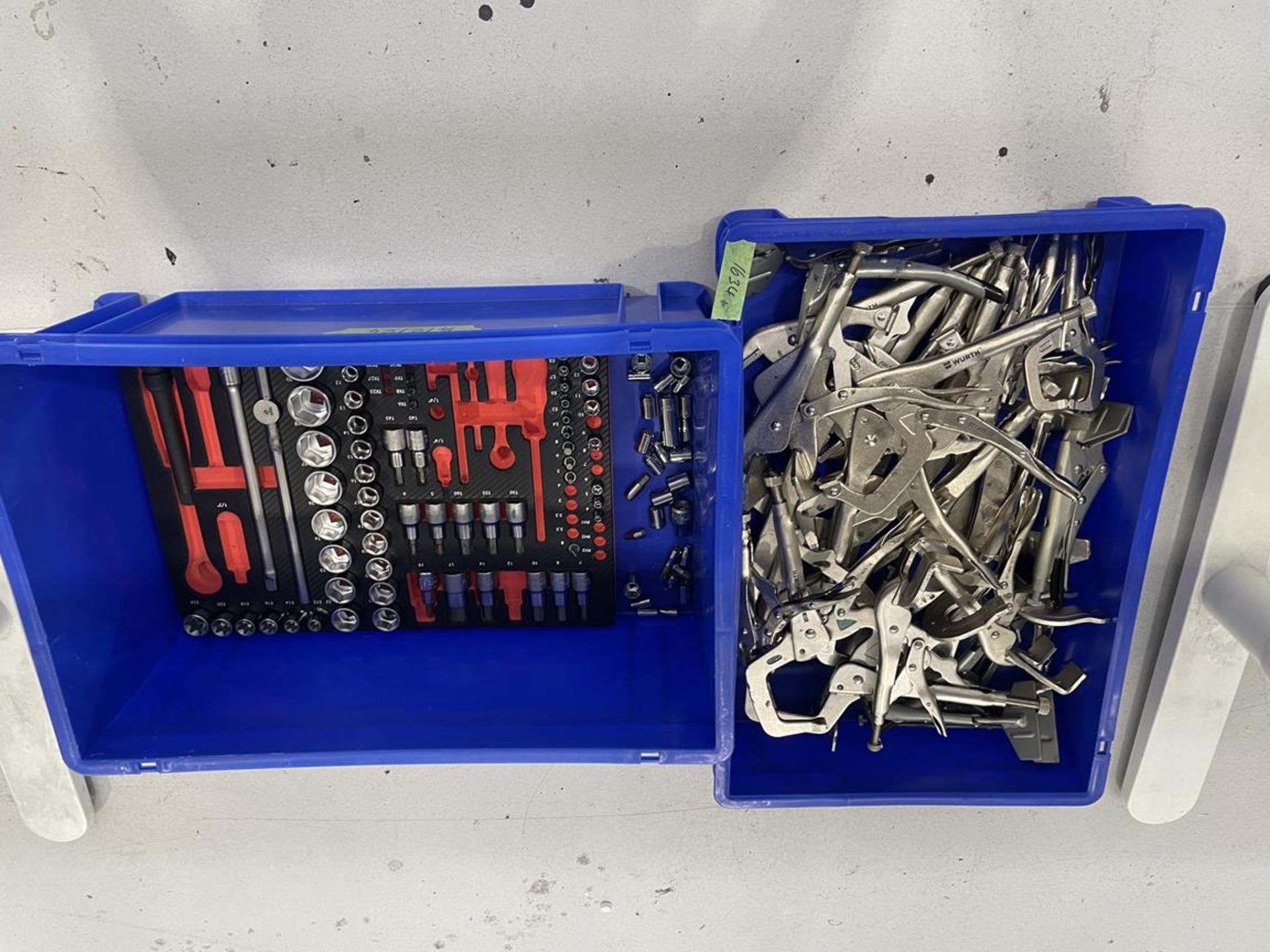 Assorted socket bits and assorted clamps