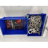 Assorted socket bits and assorted clamps