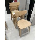 6x (no.) wooden stacking chairs