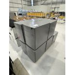 9x (no.) steel pedestals, grey