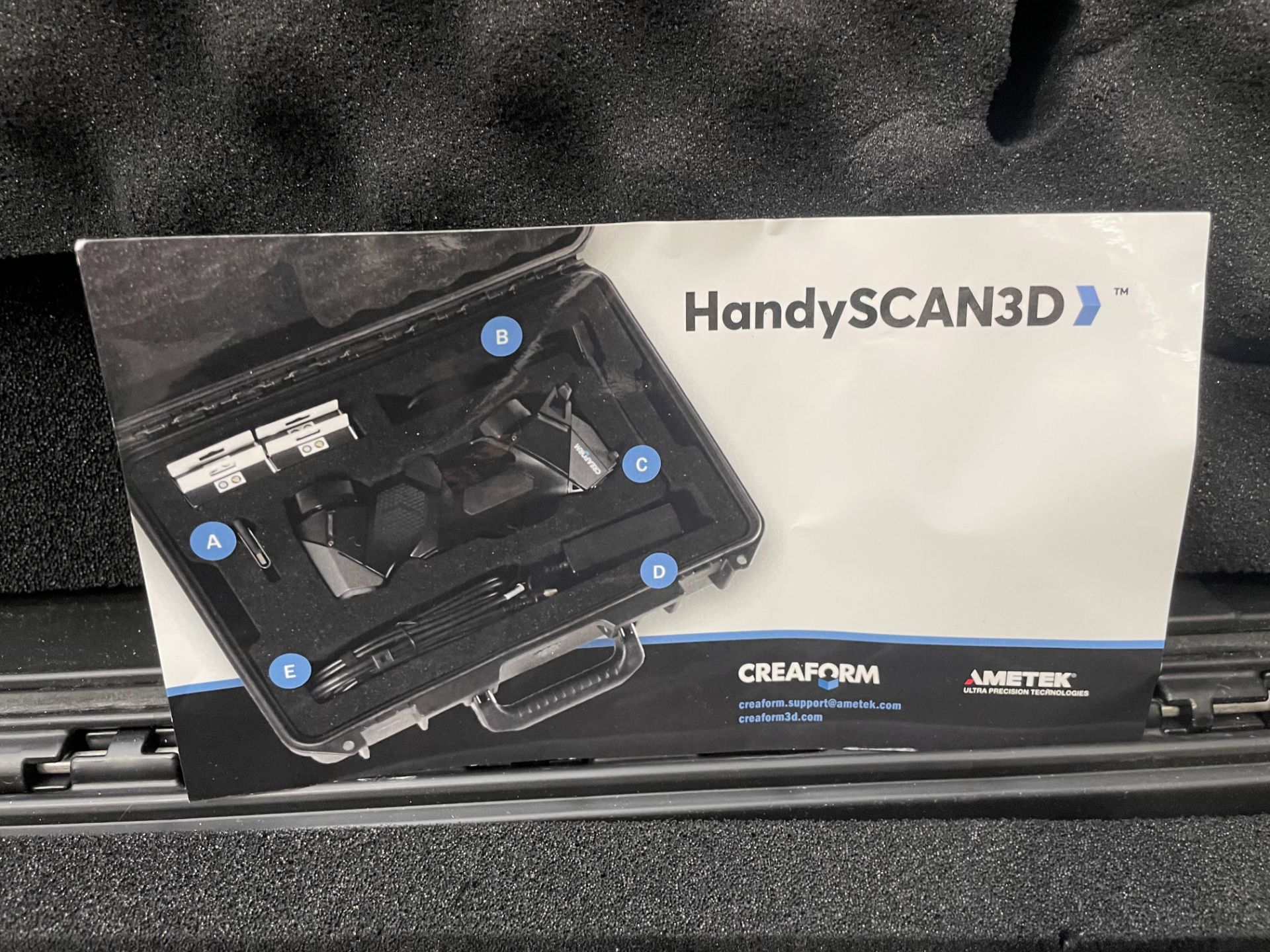 Creaform, Handy Scanner 3D scanner, Handy Scan Black Elite, Serial No. 9271923 (DOM: 2021), Flir, A7 - Image 8 of 11