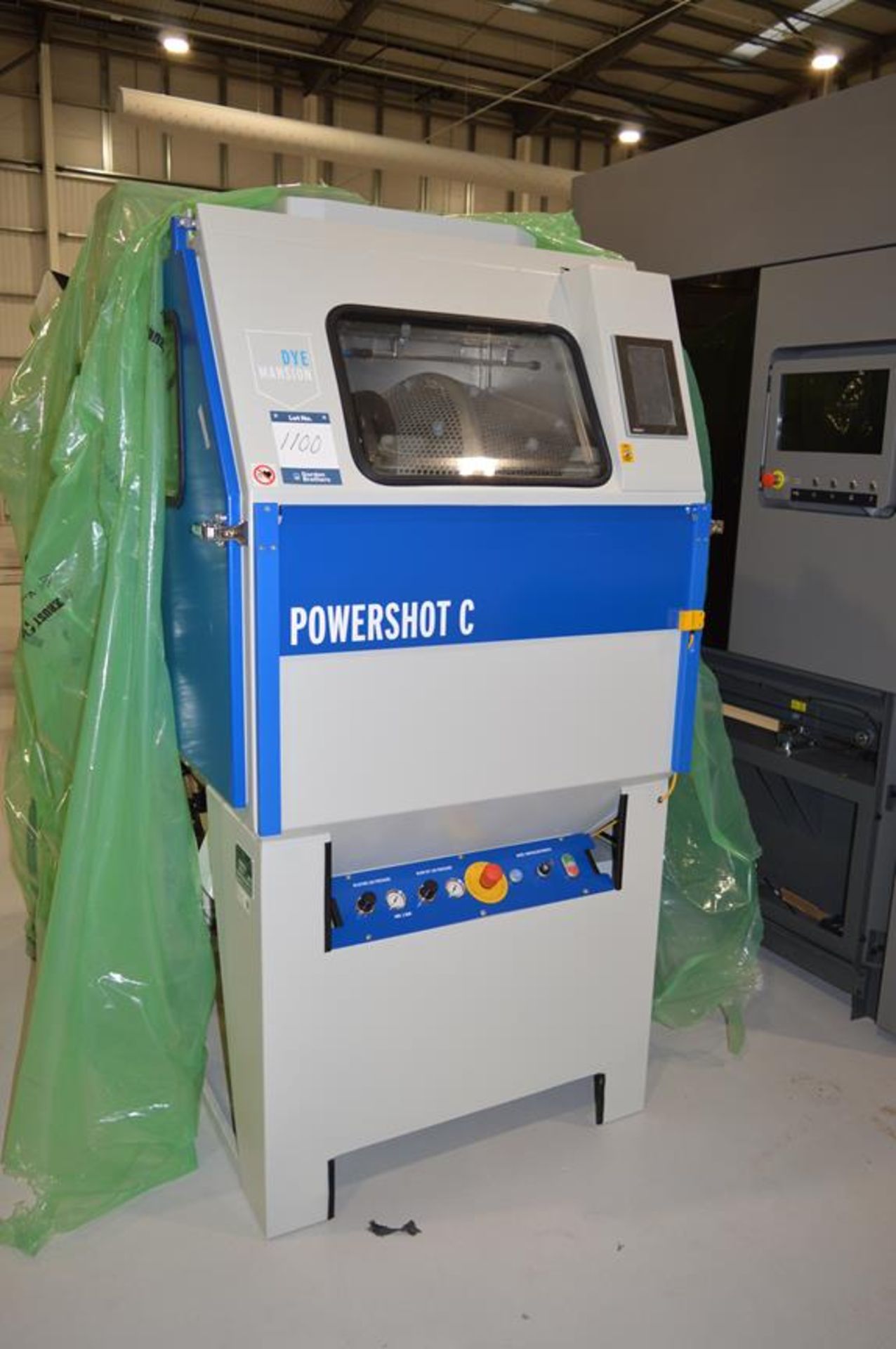 Clemco Dye Mansion Powershot C, rotating drum automated depowdering unit, Serial No. 21225 (DOM: 20