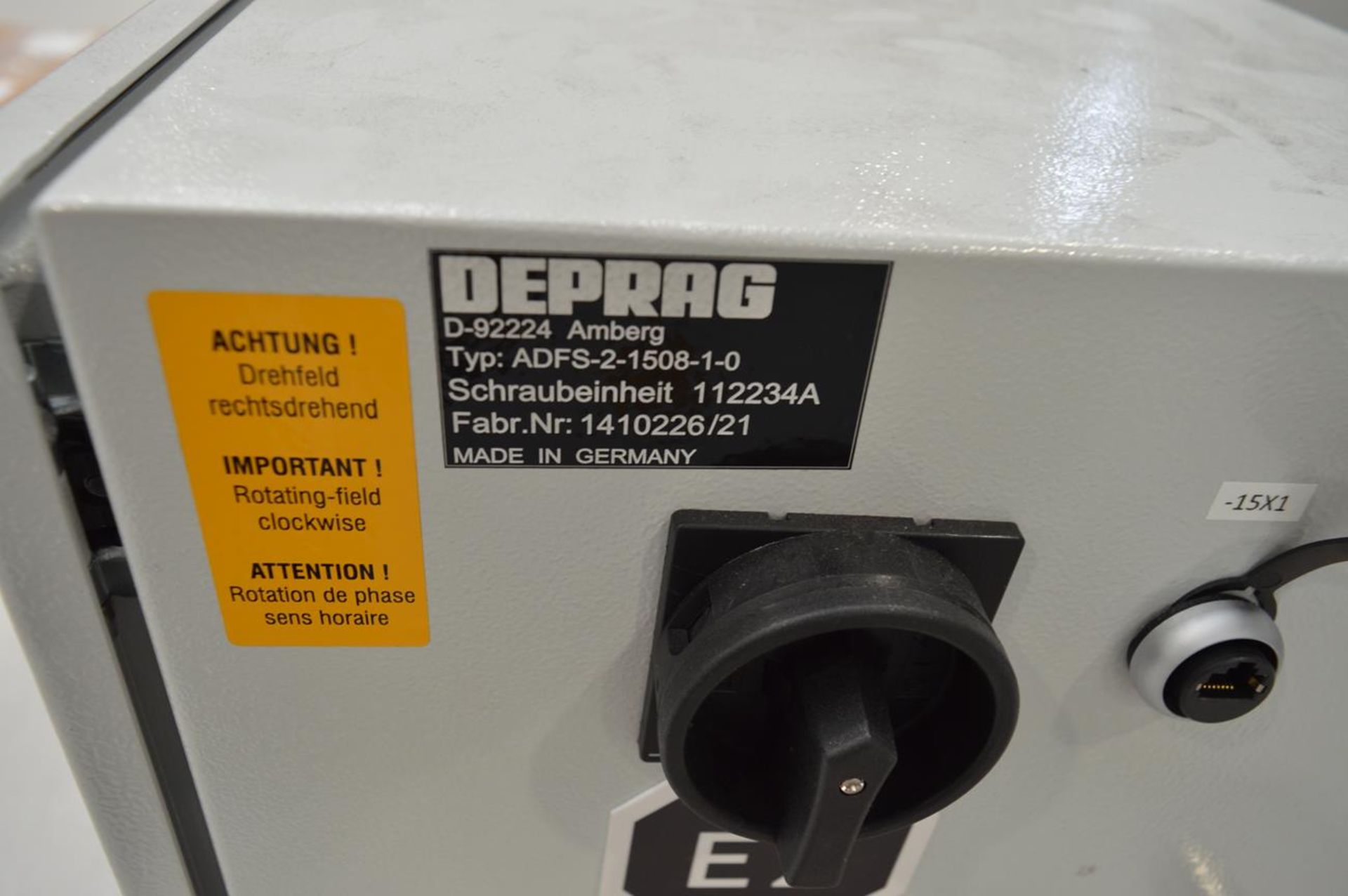 Deprag, ADFS-2-1508-1-0 controller, Serial No. 1410226/21 - Image 3 of 3