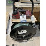 Cyklop, CLT130 rechargeable band strapping tool, reel and trolley (charger missing)